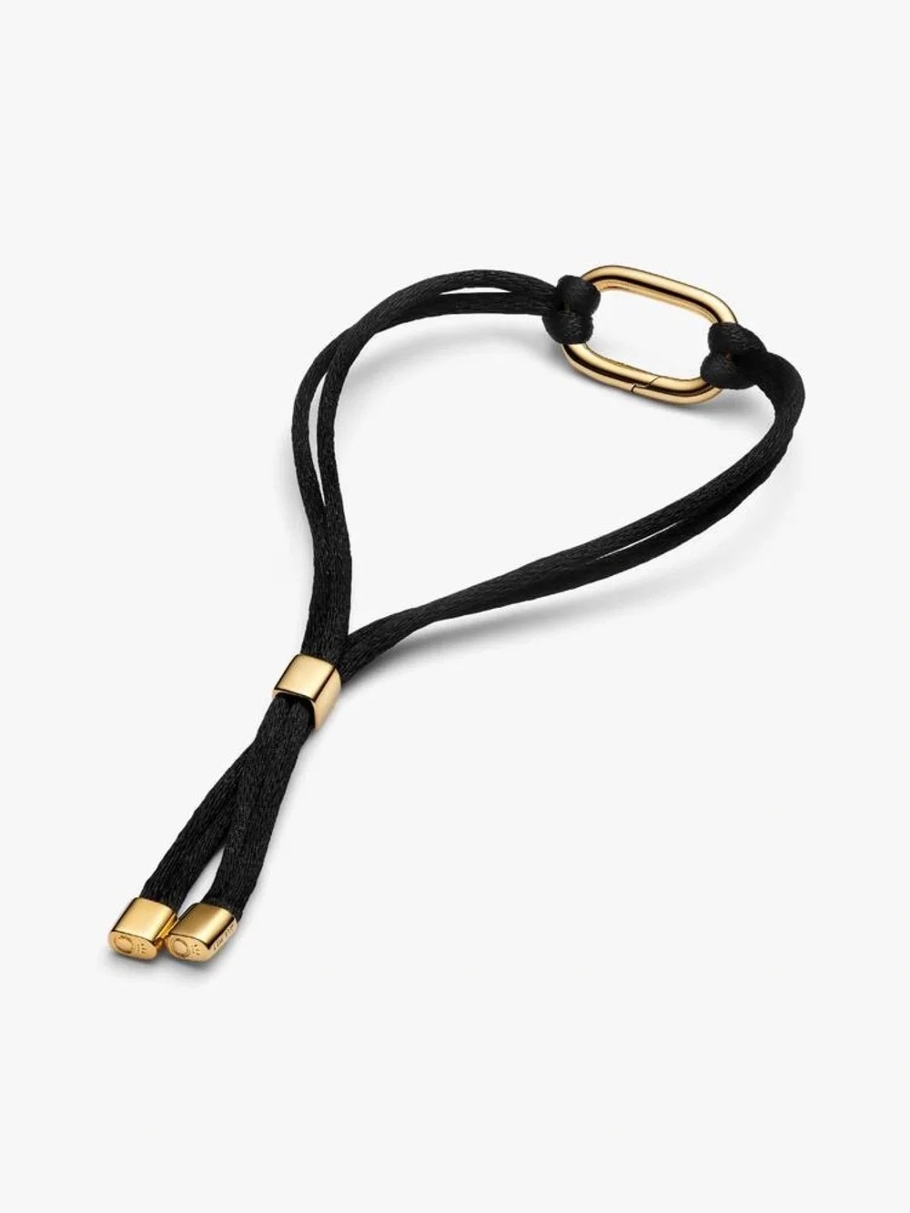 Pandora Black Cord Bracelet with Gold Accents